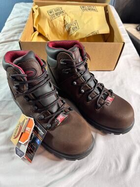 Avenger A7221 Framer CT Mens 8D Brown Leather Waterproof Composite Toe Boots New